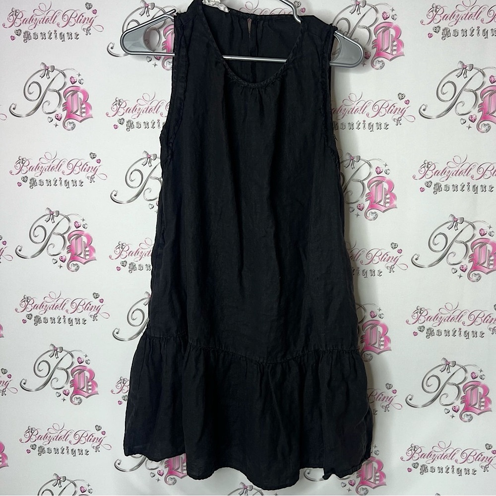 Velvet by Graham & Spencer dress ruffle tiered flowy Elegant Black Dress